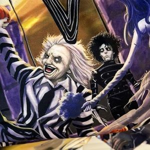 Classic Halloween Movies Romper Pajamas - Tim Burton - Beetlejuice - Size XL